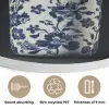 Champagne - Bloemen - Goud - Chique Akoestische PET Vilt - Rond klein -closeup_NL