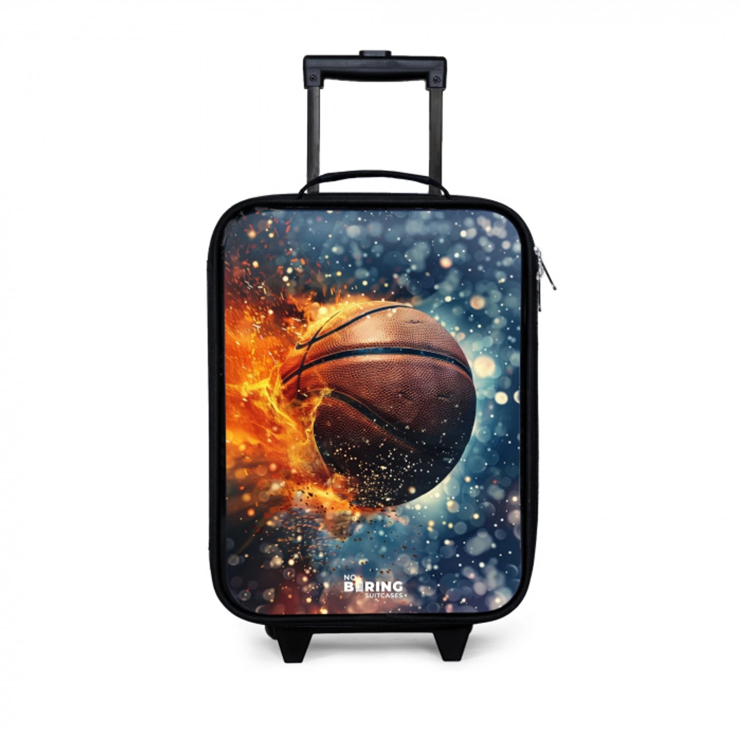 Bruisende basketbal Kinderkoffer - Zwart klein -3d