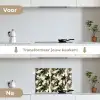 Donker - Groen - Camouflage - Schilderachtig keuken achterwand spatscherm klein 900 -voor_na_NL