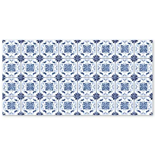 Patroon - Tegel - Blauw Balkonbeschermer Duitsland klein 596 -zz_3d