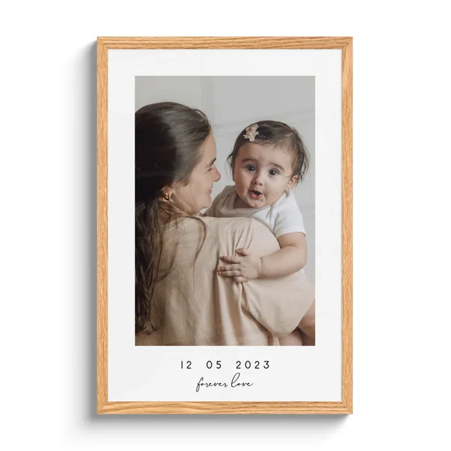 Affiche encadrée - Bordure blanche avec texte