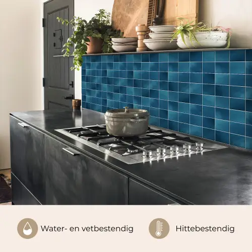 Keramiek - Structuur - Tegel - Blauw keuken achterwand 2 middel 871 -usp_NL