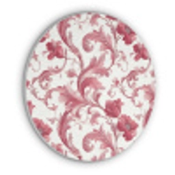 Barok - Patroon - Rood Akoestische PET Vilt - Rond klein 838 -3d