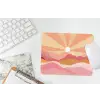 Bergen - Abstract - Zonnestralen - Roze muismat rubber klein -witbureau