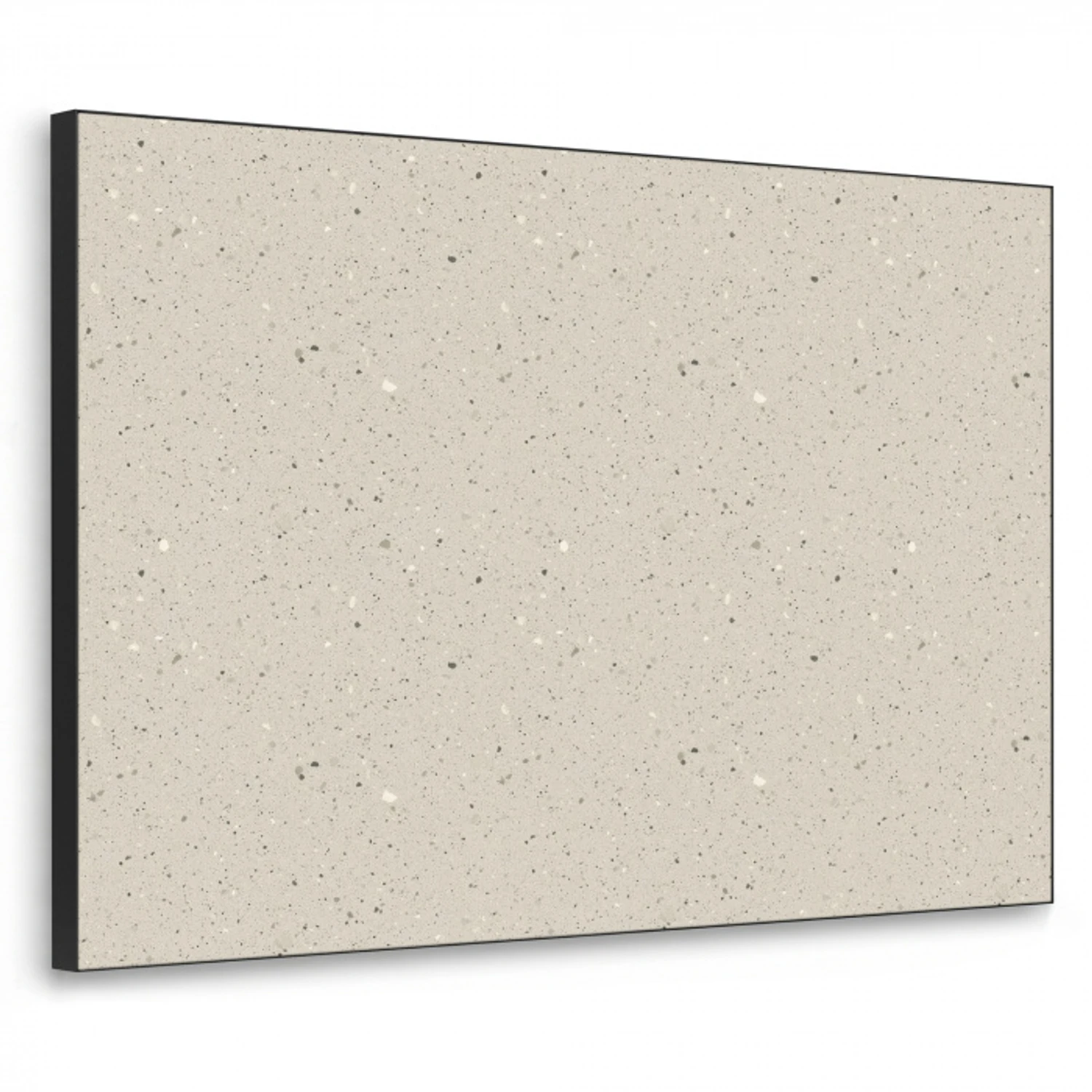 Lichtbeige - Terrazzo - Grijs Textielframe zwart klein 947 -3d