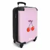 Patronen - Kers op lichtroze achtergrond NBS - Handbagage koffer - Kinderen Unisex middel -productfoto_3d