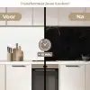 Marmer - Zwart - Goud - Chic - Marmerlook - Design keuken achterwand 2 middel -voor-na2_NL