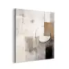 Abstracte kunst - Industrieel - Wit - Grijs aluminium wit klein -3d