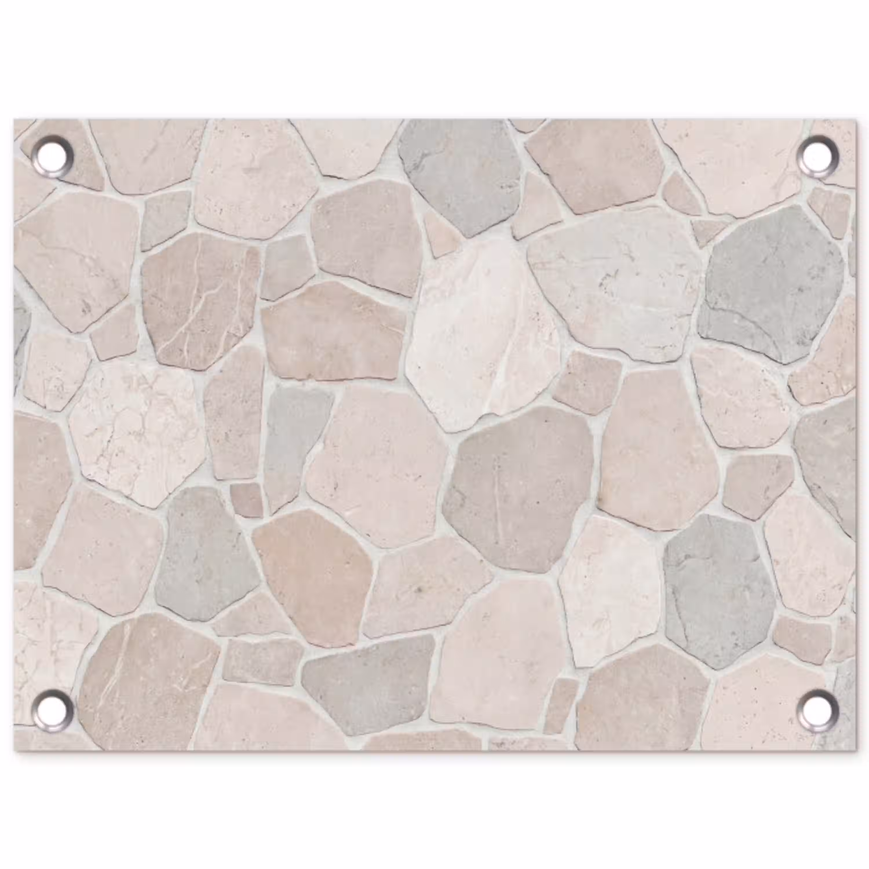 Steen - Patroon - Textuur - Beige tuinposter los doek klein -3d