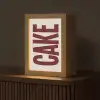 Red - Cake - Decoratie - Eten Light Box met kabel (Tafellamp) klein -z3d_website