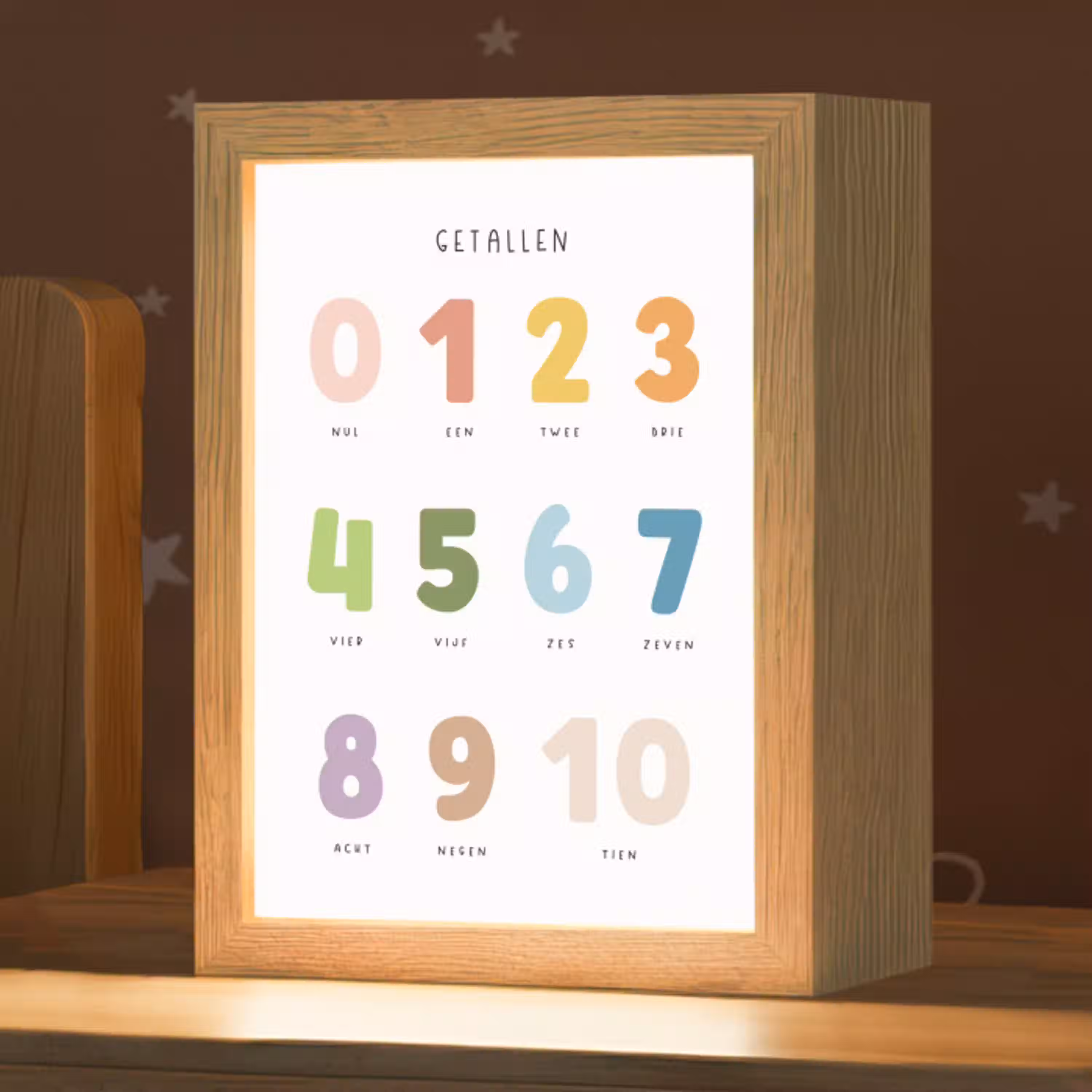 Getallen - Educatief - Leren tellen - Cijfers oefenen voor kinderen - Kleuren Light Box met kabel klein -zzz_3d_website