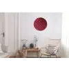 Lijnen - Rood - Beweging Wandcirkel aluminium klein -woonkamer