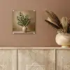 Vaas - Olijftakken - Bladeren - Beige plexiglas 5mm klein -sfeer5