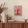 Boom - Levensboom - Roze - Goud Light Box met kabel (Tafellamp) klein -sfeer2