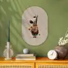 Zebra - Zonnebloemen - Warm Wandcirkel Ovaal Forex klein -sfeer2