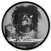 Vrouw - Pasta - Zwart - Wit Fotolijst rond zonder passe partout klein -3d