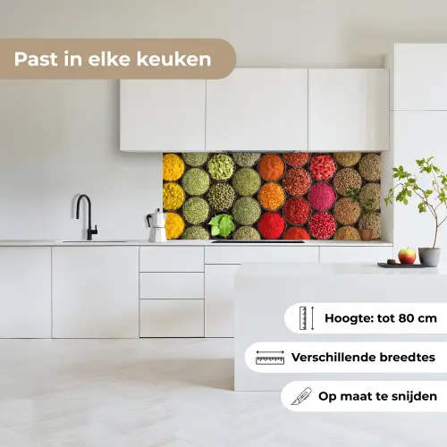 Kruiden - Schaaltjes - Kleurrijk - Textuur keuken achterwand 2 middel -sfeer4_NL