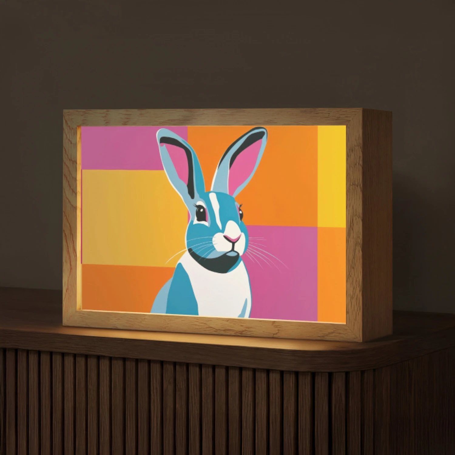 Haas - Kleurvakken - Oren - Roze Light Box met kabel (Tafellamp) klein -z3d_website