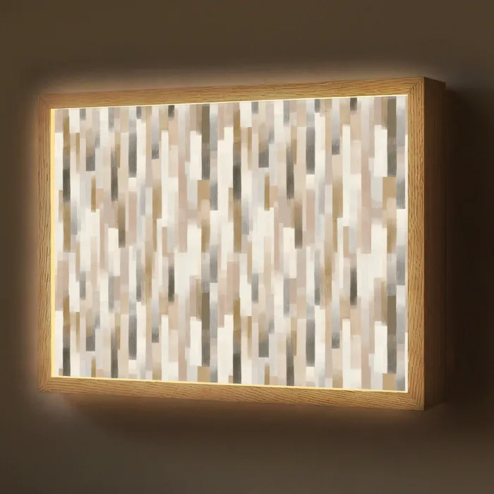 Abstract - Patroon - Kwaststreken Light Box met batterij (Wandlamp) middel 907 -z3d_website