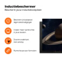 Planeten - Saturnus - Ruimte Inductie beschermer vinyl 3mm klein -zzzzzzz-td-ups