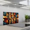 Figuren - Abstract - Symbolen keuken achterwand spatscherm klein -3d_schuin