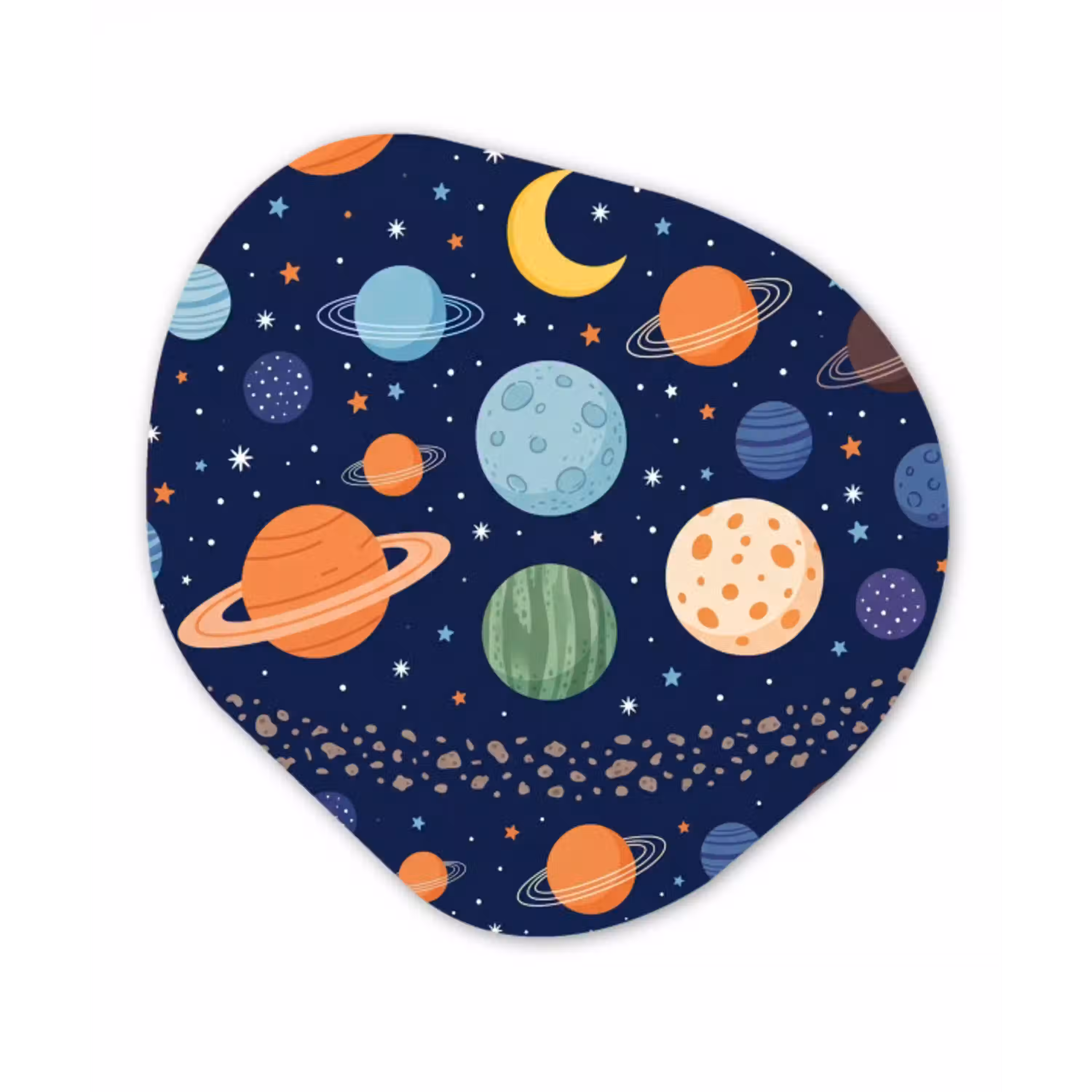 Ruimte - Planeten - Kleurrijk Wandcirkel Organisch Forex 3mm klein -3d