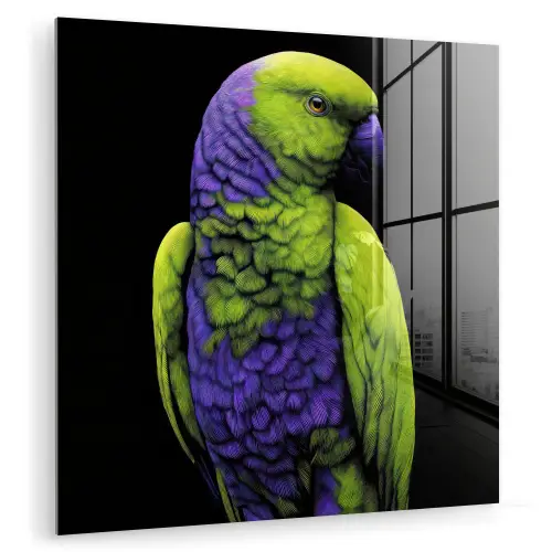 Papegaai - Veren - Opvallend - Groen plexiglas 5mm klein -zzzproduct_nieuw