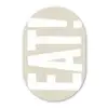 Eten - Decoratie - Beige - Wit Wandcirkel Ovaal Glas middel -3d