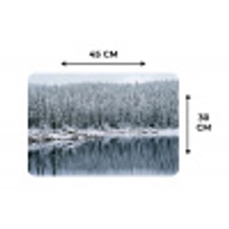 Bos - Reflectie - Meer - Winter - Serene Placemat vinyl groot -specs