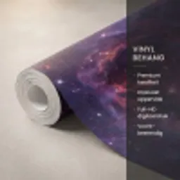 Space - Stars - Abstract - Colorful Behang Vinyl klein -USP_closeupNL