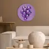 Druif - Disco - Glitter - Paars Akoestische PET Vilt - Rond klein -sfeer1