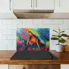 Koraal - Schildpad - Abstract - Water keuken achterwand spatscherm klein -sfeer2