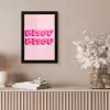 Bisou - Roze - Dikke letters fotolijst zwart zonder passe partout klein -sfeer5