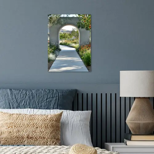 Doorkijk - Pad - Beton - Landschap poster papier klein -sfeer2