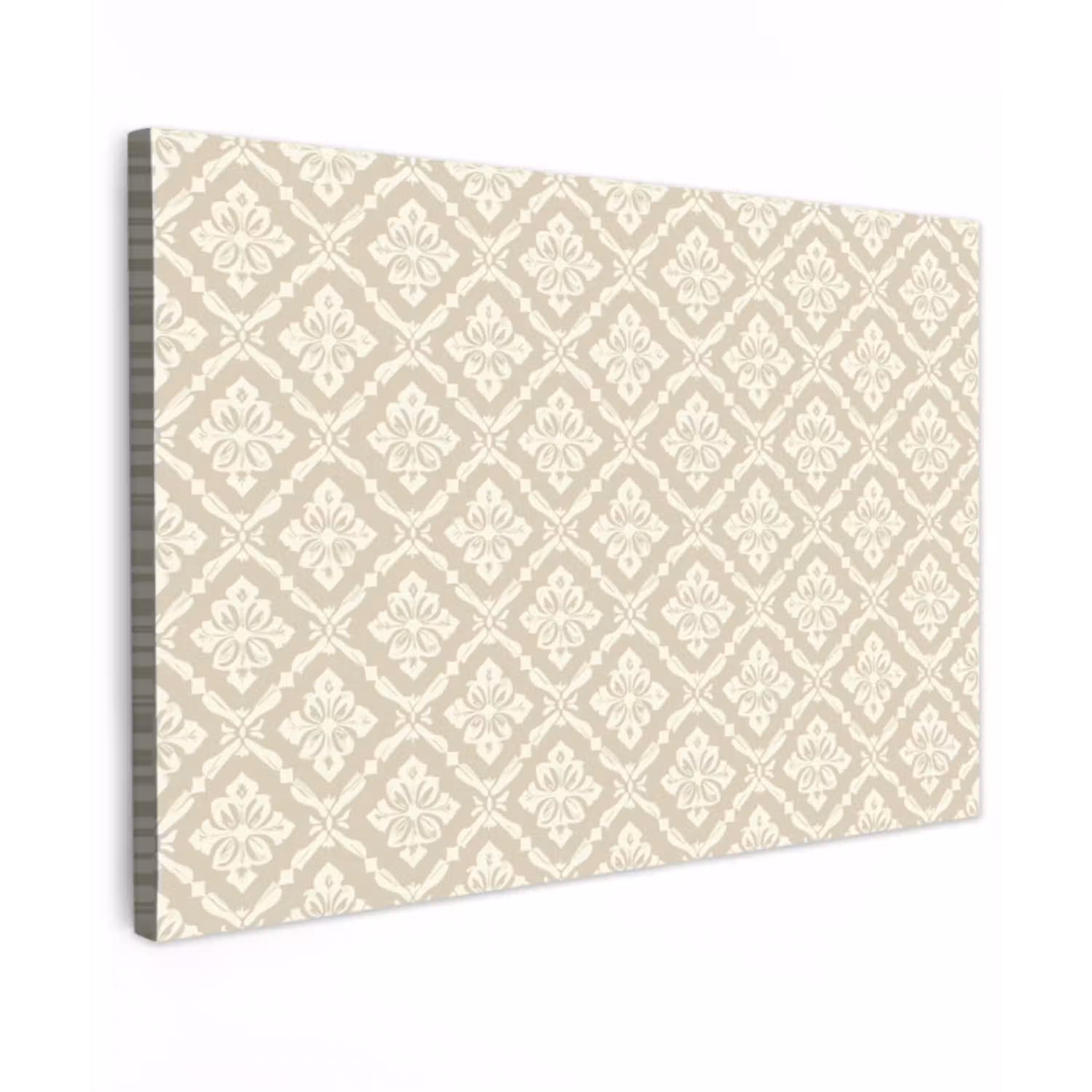 Floraal - Ornament - Beige canvas 2cm klein 34 -z3d