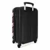 Groot pied-de-poule patroon in roze en zwart NBS - Handbagage koffer - Kinderen Unisex middel -achterkant