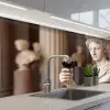 Klassiek - Marmer - Wijn keuken achterwand 2 middel -3d_schuin