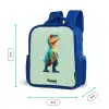 Dino - Dier - Groen - Oranje Kinderrugzak - Blauw middel -productfoto_formaten