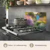 Tuinhuisje - Blauw - Bloemen keuken achterwand spatscherm klein -usp_NL