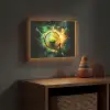 Tennis - Racket - Vuur - Groen Light Box met batterij (Wandlamp kind) middel -sfeer5_kind