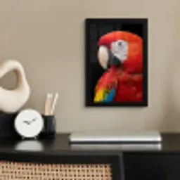 Ara - Portret - Rood fotolijst zwart zonder passe partout klein -sfeer1