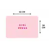 Girl power - Roze - Hartje Placemat vinyl groot -specs