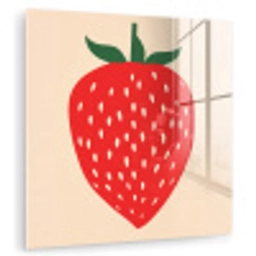 Aardbei - Rood - Modern - Boho plexiglas 5mm klein -zzzproduct_nieuw