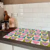 Retro - Kleuren - Patroon - Hartjes Inductie beschermer vinyl 3mm klein 276 -sfeer3