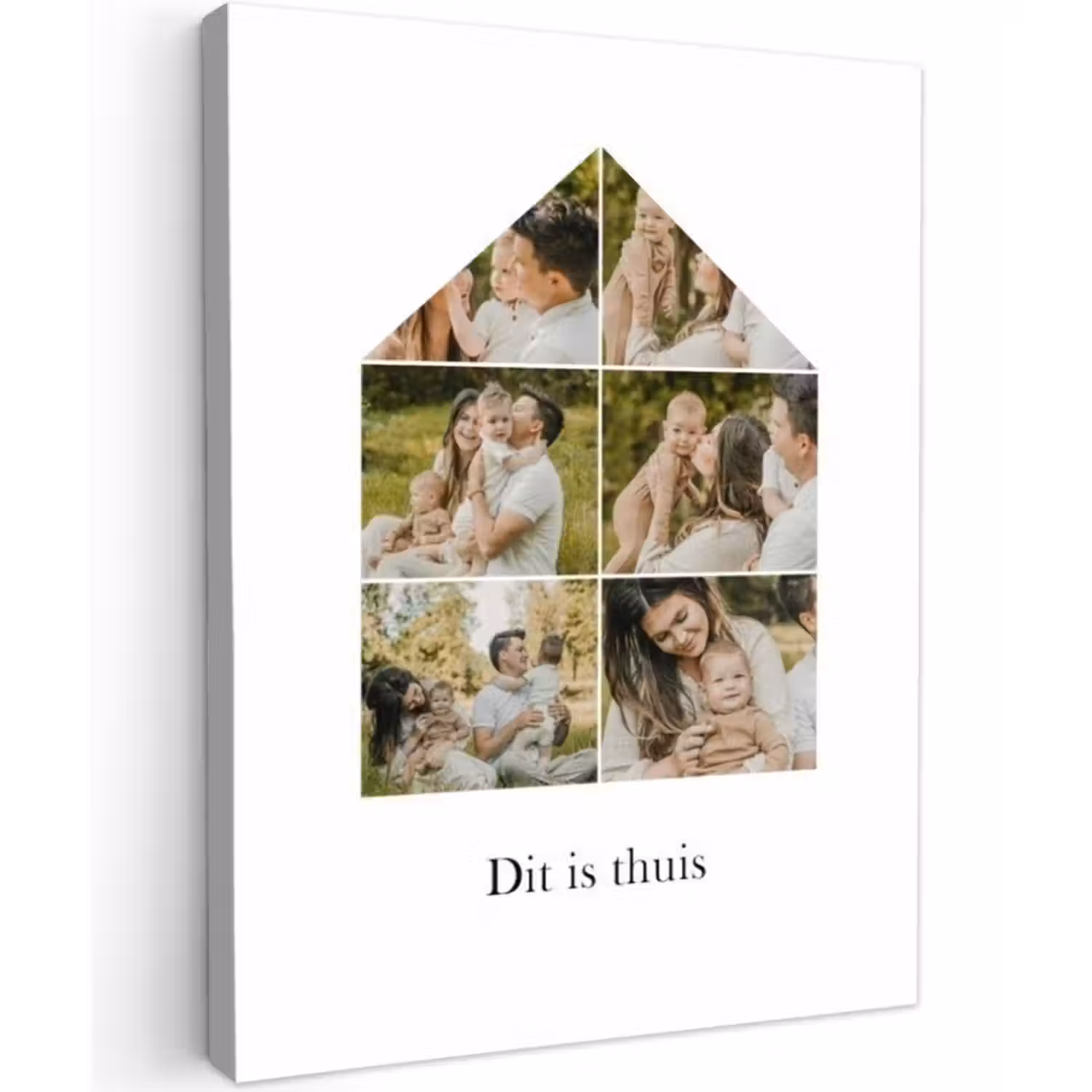 Gepersonaliseerd canvas schilderij - Dit Is Thuis - Collage