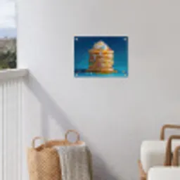 Pannenkoeken - Steentjes - Glitter - Slagroom tuinposter los doek klein -sfeer8