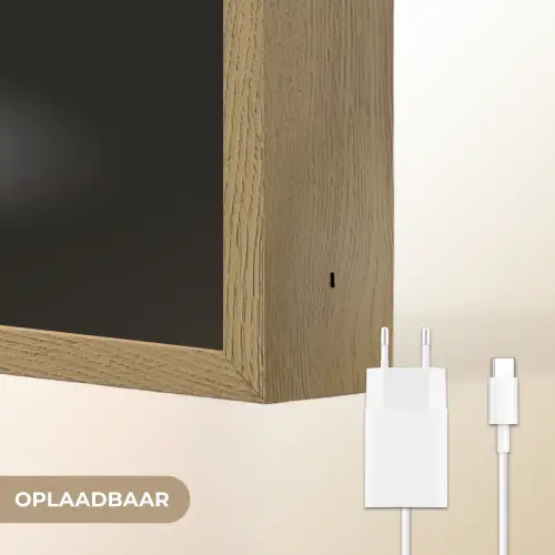Pannenkoeken - Blauwe Bessen - Bord Light Box met batterij (Wandlamp) middel -USP_websiteoplaadbaarNL