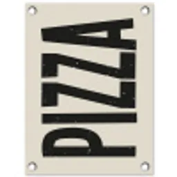 Pizza - Decoratie - Japandi - Vintage tuinposter los doek klein -3d