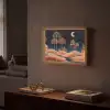 Sterrenhemel - Palmen - Rivier Light Box met batterij (Wandlamp) middel -sfeer1