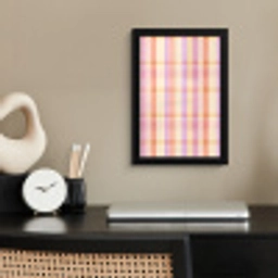 Pastel - uitpatroon - Geometrisch fotolijst zwart zonder passe partout klein 224 -sfeer1